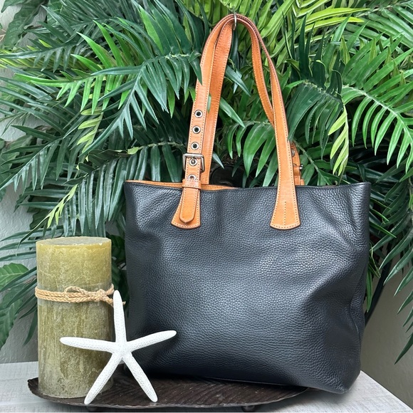 DOONEY & BOURKE - Black Pebbled Leather Hanna Bag - Picture 2 of 16